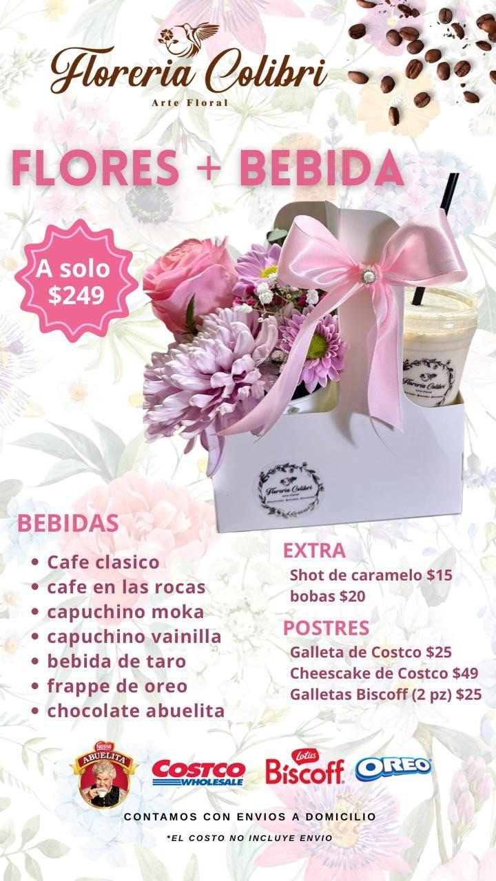 Café con flores